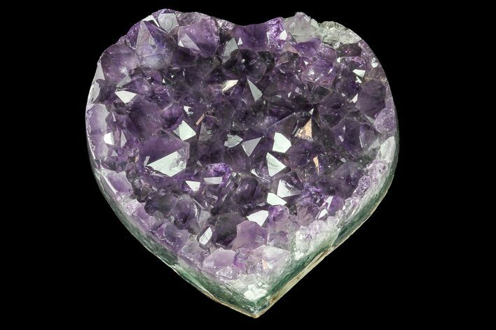 Purple Amethyst Crystal Heart - Uruguay #76769